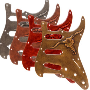 Longhorn 3D Dirty Metal Strat Pickguard-0