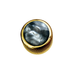Acrylic Black Pearl on Dome Knob-Gold-0
