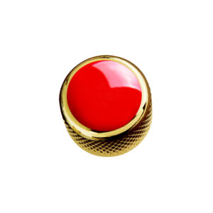 Acrylic Red on Dome Knob-Gold-0