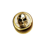 Angry Skull on Dome Knob-Gold-0