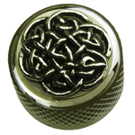Celtic Weave on Dome Knob-Pearl Black
