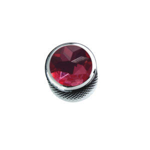 Pink Crystal on Mini-Dome Knob-2240