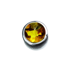 Yellow Crystal on Mini-Dome Knob-2267