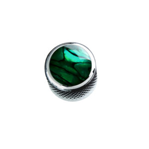 Green Abalone on Mini-Dome Knob_Chrome-0