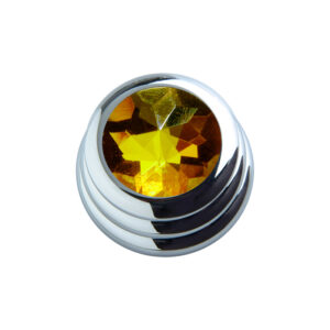 Yellow Crystal on Ringo Knob-Chrome-0