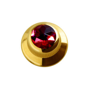 Red Crystal on UFO Knob-Gold-0